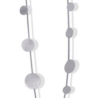 Women's Long Necklace Circles Matte Surgical Steel 316L BCO621PL Anartxy